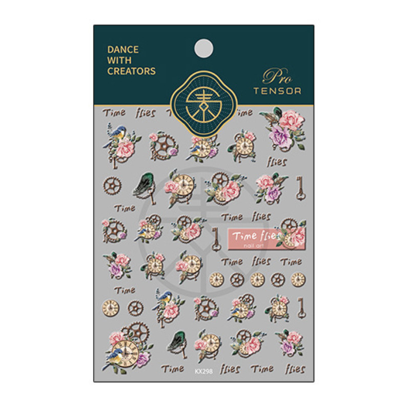 DIY rózsa óra 5D puha dombornyomású öntapadó körömdíszítés matrica virág smink nő 3D manikűr matrica nagykereskedés