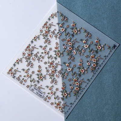 Cvjetovi plave anemone 5D meki reljefni reljefi Samoljepljive naljepnice za nokte Tratinčica Bijelo zvono Orhideja Naljepnice za manikuru Veleprodaja