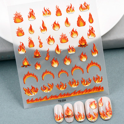 Αυτοκόλλητο αυτοκόλλητο αυτοκόλλητο νυχιών με παραδοσιακό σχέδιο με 5D ανάγλυφο σύννεφο, Delicate μανικιούρ Decal Decal