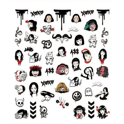 1 list jednostavnih 5D naljepnica za nokte Elegantni modni reljefni ukrasi za nokte Kreativni zečići naljepnice za nokte