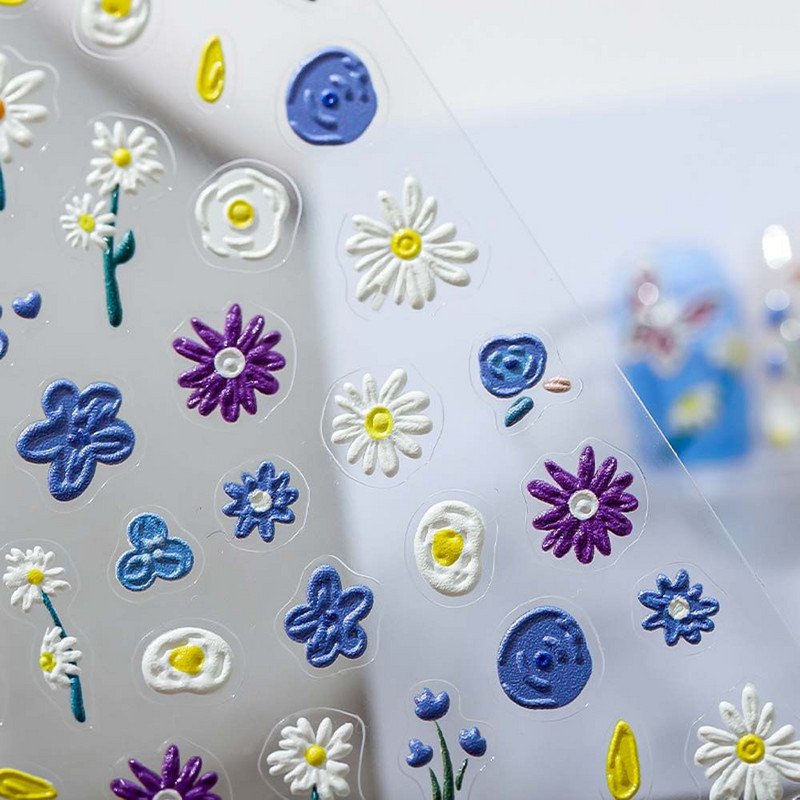 Női csillagok levelek szalag százszorszép körömmatricák virágok körömmatricák körömdíszítések pillangós körömmatricák