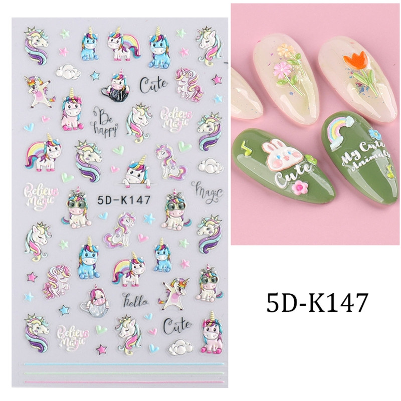 5D umelecké nálepky, jarné umelecké obtlačky, stereoskopické reliéfne potreby