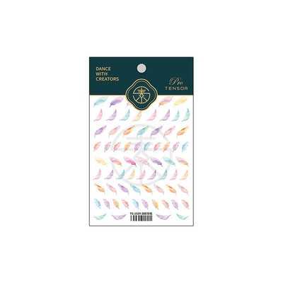 Decal pentru apă Manichiură de vară Folii autoadezive pentru unghii Autocolant pentru unghii gravat 5D Autocolant pentru unghii cu pene Decorare pentru unghii