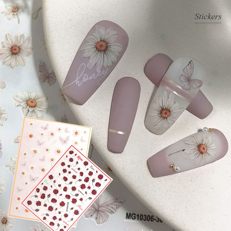 Küünekunsti aksessuaarid Liblika maniküüri tööriistad 3D küünekleebised Tagasi liimkleebised Liblikad küünekleebised küünekleebised