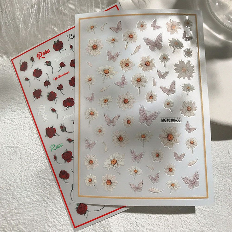 Küünekunsti aksessuaarid Liblika maniküüri tööriistad 3D küünekleebised Tagasi liimkleebised Liblikad küünekleebised küünekleebised