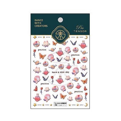 Aksesuarai Panda Bear Cat Nagų dailės puošmenos Karikatūros Nagų lipdukai Gėlės Nagų lipdukai Gyvūnai Nagų lipdukai