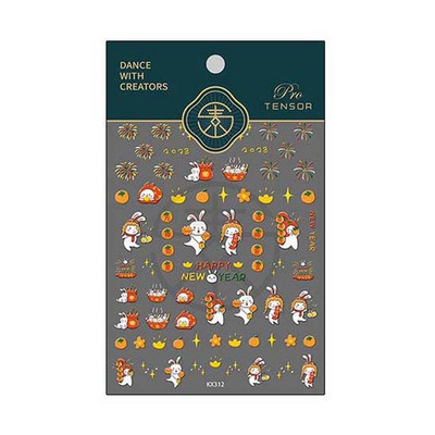 Aksesuarai Panda Bear Cat Nagų dailės puošmenos Karikatūros Nagų lipdukai Gėlės Nagų lipdukai Gyvūnai Nagų lipdukai