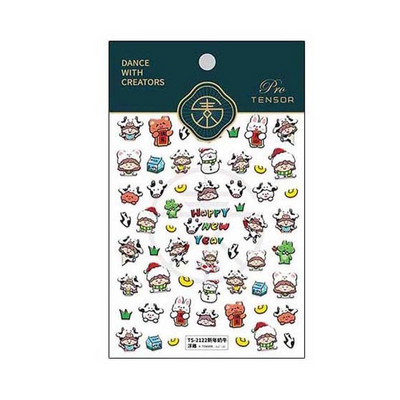 Aksesuarai Panda Bear Cat Nagų dailės puošmenos Karikatūros Nagų lipdukai Gėlės Nagų lipdukai Gyvūnai Nagų lipdukai