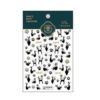 Aksesuarai Panda Bear Cat Nagų dailės puošmenos Karikatūros Nagų lipdukai Gėlės Nagų lipdukai Gyvūnai Nagų lipdukai