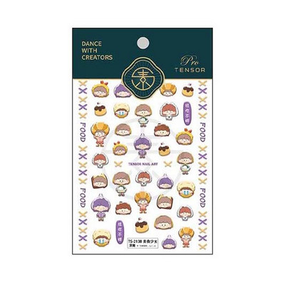 Aksesuarai Panda Bear Cat Nagų dailės puošmenos Karikatūros Nagų lipdukai Gėlės Nagų lipdukai Gyvūnai Nagų lipdukai