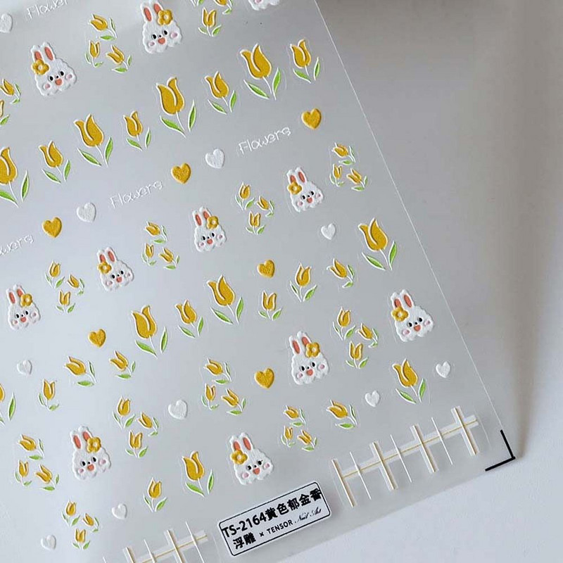 Aksesuarai Panda Bear Cat Nagų dailės puošmenos Karikatūros Nagų lipdukai Gėlės Nagų lipdukai Gyvūnai Nagų lipdukai