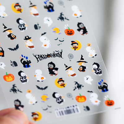 Πολύχρωμο αποκριάτικο χορευτικό μουσικό όργανο μεταμφιέσεων Skull Red Lips Tie 5D ανάγλυφο αυτοκόλλητο αυτοκόλλητο νυχιών 3D χαλκομανίες