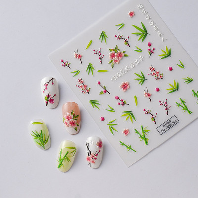 Lijepi mini cvijet 5D mekani reljefi Samoljepljiva naljepnica za nail art Svježe naljepnice za ljetnu manikuru Dekoracija Manikura za nokte