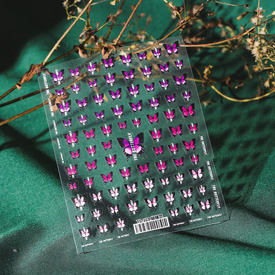 Elav liblikõieline roosiõis virsikuõis kelluke lill liilia päevalill 5D pehme reljeefne reljeefne küünekunsti kleebis 3D kleebis