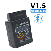 Mini ELM327 V1.5 Bluetooth HH OBD täiustatud OBDII OBD2 ELM 327 autodiagnostika skanneri koodilugeja skannimistööriist