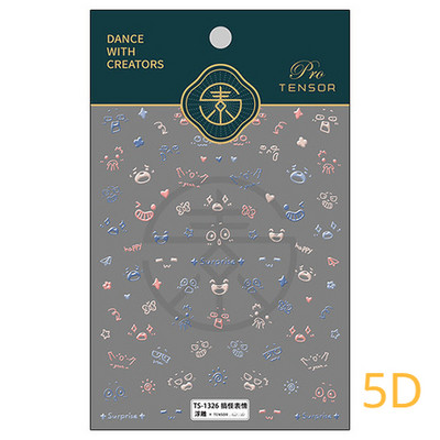 Slatki cvijet Srce Sunce Duga Crtić Uskrsno jaje Zeko 5D reljefni reljef Samoljepljiva dekoracija Naljepnica za nokte 3D DIY naljepnica