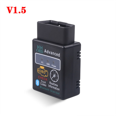 Kaasaskantav auto OBD2 skanner Bluetooth Elm327 automaatdiagnostika tööriist V1.5/V2.1 OBDII skanneri koodilugeja tööriist Auto mootori kontroll