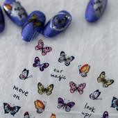 Naiste stiilne kleepuv liblikamustriga küünekleebised liblikas küünte kleebis DIY küünte kaunistused maniküüri tööriist