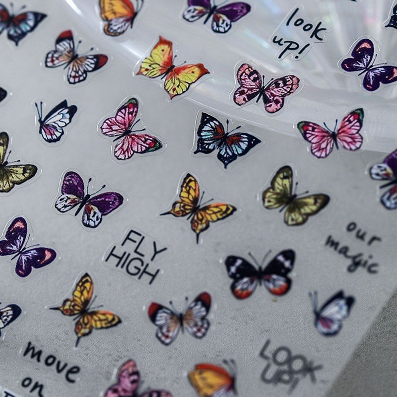 Naiste stiilne kleepuv liblikamustriga küünekleebised liblikas küünte kleebis DIY küünte kaunistused maniküüri tööriist