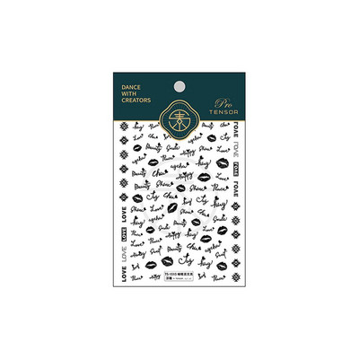 Liimitav inglise tähestiku maniküüri tarvikud Südameküünte kleebised Inglise tähed Küünekleebised Küünekaunistused