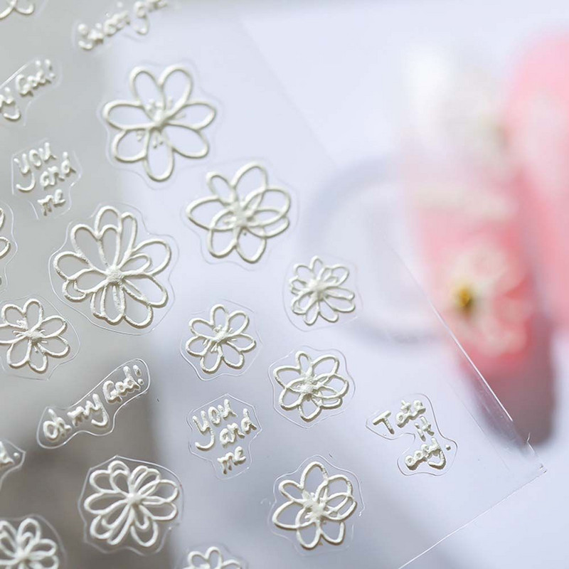 Roos Isekleepuv Arbuus Puuviljad Küünekleebised Maniküüri tarvikud Küünekaunistused Lilled Küünekleebised