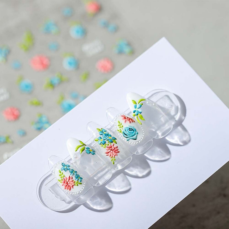 Roos Isekleepuv Arbuus Puuviljad Küünekleebised Maniküüri tarvikud Küünekaunistused Lilled Küünekleebised