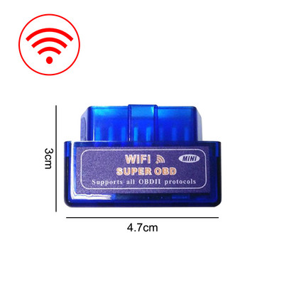 OBD2 skanner ELM327 V1.5 WIFI Bluetooth OBD 2 diagnostikadetektori koodilugeja tööriist Androidi IOS-i skannimise parandamise diagnostikatööriista jaoks