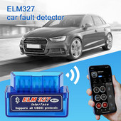 Super Mini ELM327 V2.1 Bluetooth kompatibilan OBD skener na Android prozoru Alat za dijagnostiku automobila Detekcija grešaka OBD II čitač kodova