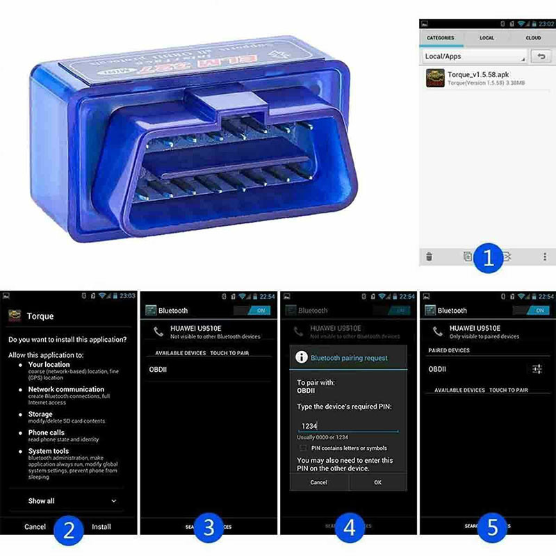 Super Mini ELM327 V2.1 Bluetooth kompatibilan OBD skener na Android prozoru Alat za dijagnostiku automobila Detekcija grešaka OBD II čitač kodova