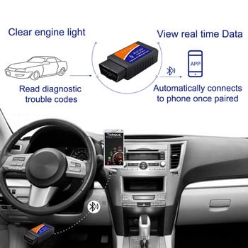 OBD2 сканиране ELM327 Auto Detector Code Reader Tool V1.5 WIFI Bluetooth OBD 2 за Android IOS Car Diagnostic For All Car Repair Tool