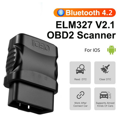 Pentru Android/IOS ELM327 V2.1 Cititor de coduri de eroare a motorului auto Scanner OBD2 Scaner de diagnosticare auto Bluetooth 4.2 Cititor de coduri de eroare EOBD