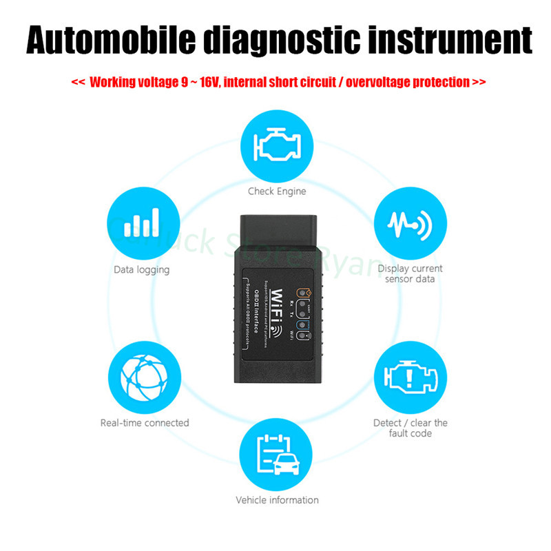 OBD2 WIFI ELM327 V 1.5 skener za IPhone IOS / Android Auto OBDII OBD 2 ODB II ELM 327 V1.5 WI-FI čitač koda dijagnostički alat