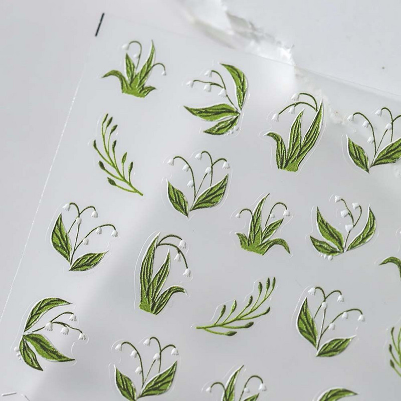 Mood Lehed Liblikad Orhideed Küüntekaunistused Lilled Küünekleebised Maniküüri Aksessuaarid Küünekleebised