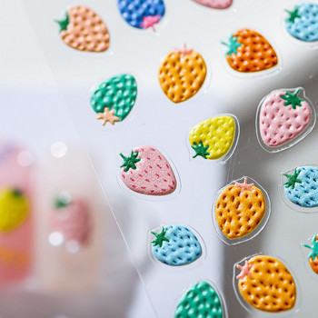 Плодове Самозалепващи се аксесоари за маникюр Направи си сам Декорации за ноктопластика Ягодови стикери за нокти Цветя Стикери за нокти