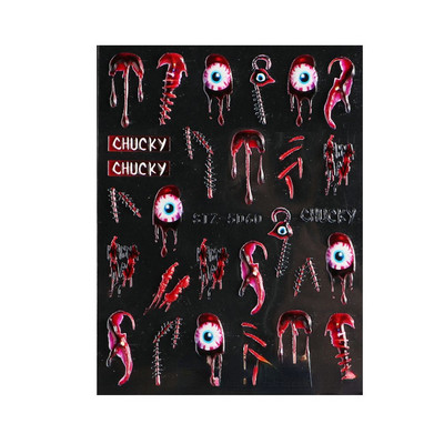 Dekoracija Salon za nokte Noć vještica Pumpkin Naljepnice za nokte Naljepnice za manikuru Naljepnice s reljefom za nokte 5D ljepljive naljepnice