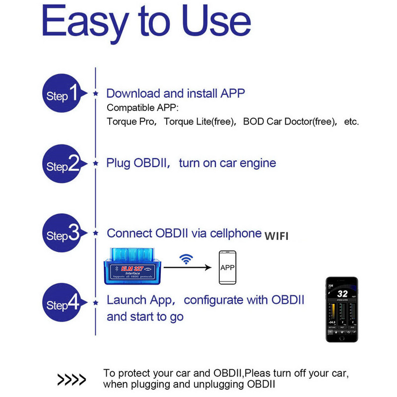 ELM327 V1.5 OBD2 skener Wifi ELM 327 V1.5 na Androidu IOS Alat za dijagnostiku automobila OBD II čitač koda Podrška za sve OBDII protokole