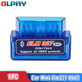 Mini Elm327 Obd2 skener Bluetooth-kompatibilan V1.5/2.1 Auto skener Alat za čitanje kodova Alat za dijagnostiku automobila Alati za popravak za Android