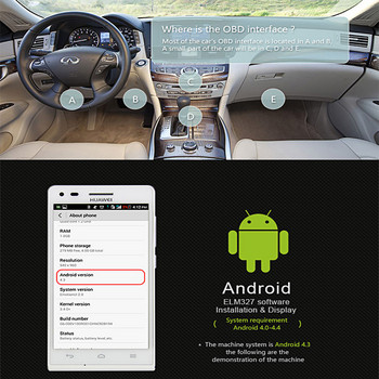 Mini Elm327 Obd2 Scanner συμβατός με Bluetooth V1.5/2.1 Εργαλείο ανάγνωσης κωδικών σαρωτή αυτοκινήτου Εργαλείο επισκευής διαγνωστικού εργαλείου αυτοκινήτου για Android