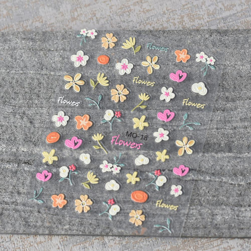 2 tk küünekleebised Armsad õrnad tulbi vikerkaare jänku 3D küünekleebised glamuursete ja unistavate sõrmedega küünekleebiste jaoks