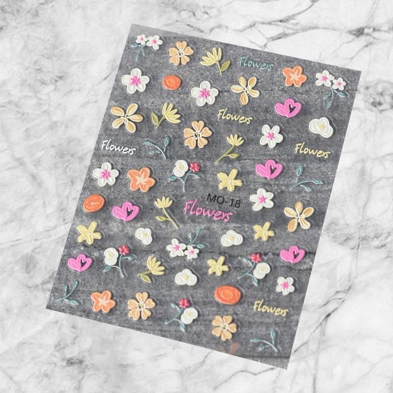 2 tk küünekleebised Armsad õrnad tulbi vikerkaare jänku 3D küünekleebised glamuursete ja unistavate sõrmedega küünekleebiste jaoks