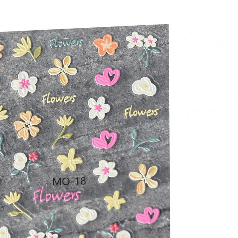 2 tk küünekleebised Armsad õrnad tulbi vikerkaare jänku 3D küünekleebised glamuursete ja unistavate sõrmedega küünekleebiste jaoks