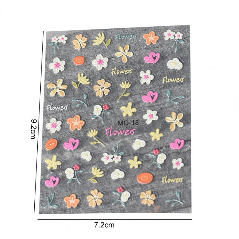 2 tk küünekleebised Armsad õrnad tulbi vikerkaare jänku 3D küünekleebised glamuursete ja unistavate sõrmedega küünekleebiste jaoks