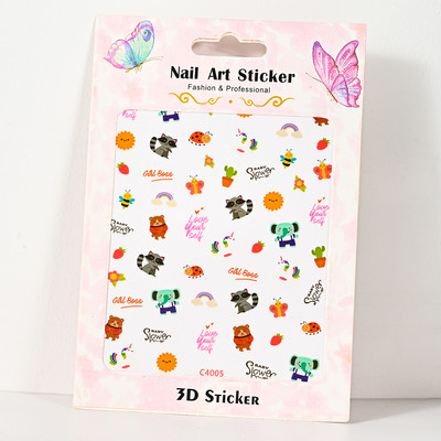 1 lakštas Nagų dailės lipdukai Spalvingi drugeliai gėlių gėlės Nugaros klijai Nagų lipdukai Manikiūro puošmena nagų galiukams Grožis