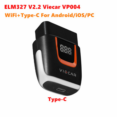 Najnoviji Viecar V2.2 ELM 327 Bluetooth 4.0 WIFI Type-c PIC18F25K80 OBD2 Alat za automatsku dijagnostičku šifru Viecar ELM327 za IOS/Android