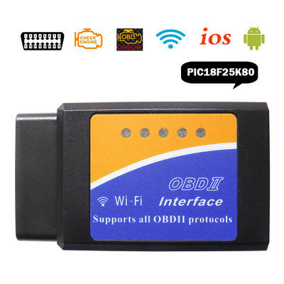 ELM-327 OBD2 скенер за кола ELM327 WiFi V1.5 Инструменти за автоматична диагностика ELM 327 V 1.5 Wi-fi Obd 2 четец на кодове-скенер за iOS