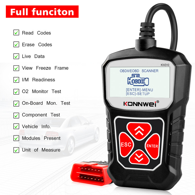 KONNWEI KW310 OBD2 skener za auto OBD 2 dijagnostički alat za skener automobila Automobilski skener Alati za automobile Ruski jezik PK Elm327