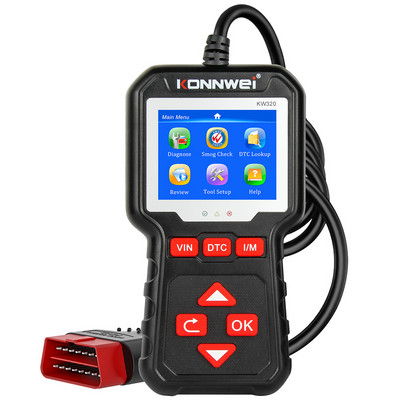 KONNWEI KW320 OBD2 Scanere auto auto Cititor de coduri auto profesionale în 9 limbi Instrument de diagnosticare auto OBD