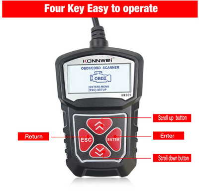 Многоезичен EOBD OBD2 инструменти за диагностика на автомобили CAN скенер за четец на кодове за Honda Accord Odyssey Civic CR-V Fitsaloon City CR-Z