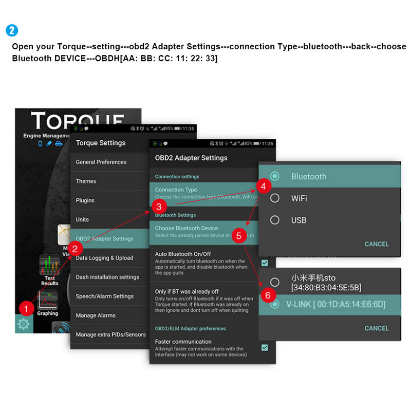 WIFI/Bluetooth Vgate Icar2 automatikus diagnosztikai eszköz Android kódolvasóhoz autódiagnosztikai szkenner ELM327 OBD2