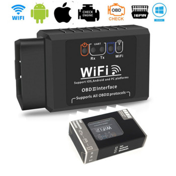 Real V1.5 WiFi Elm327 For Trcuk van car SUV Vehicle Auto Scanner ELM 327 Support IOS Android PC OBD2 Engineering Diagnostic tool